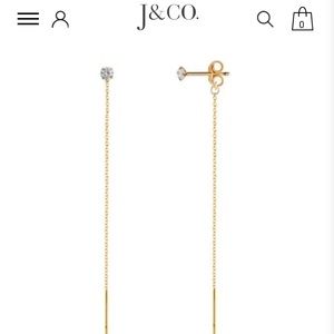 J&Co Stud Chain and Bar Earrings